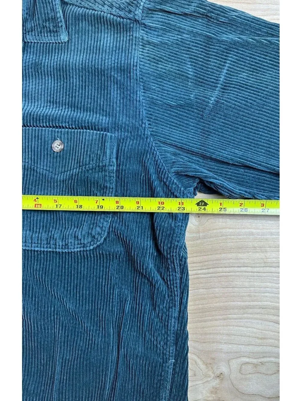 Vintage 80s Banana Republic wale corduroy button up shirt thick elbow patches